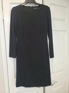 Theory  Classic Form Fitting Long Sleeve Black Sheath Dress Sz 6 NWOT - Picture 1 of 15