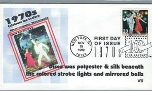 1999 First day Cover #3189d Disco Music  1970s WII Cachet - Picture 1 of 2