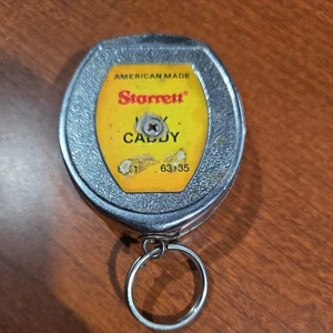 Starrett Schlüssel Caddy SK1 63135 18 Zoll einziehbare Kette mit Schlüsselring & Gürtelclip USA - Bild 1 von 2