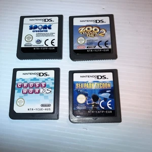 Paquete Nintendo DS Zoo Tycoon Sea Park Tycoon Spore Creatures Crucigramas - Imagen 1 de 2