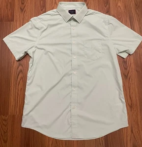 UNTUCKit Gironde SS Shirt Mens Large Slim Fit Performance Stretch Light Blue - Picture 1 of 9