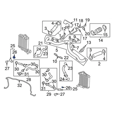 For Porsche Cayenne 2016-2018 Porsche 95511072100 Intercooler Pipe O-Ring - Изображение 1 из 4