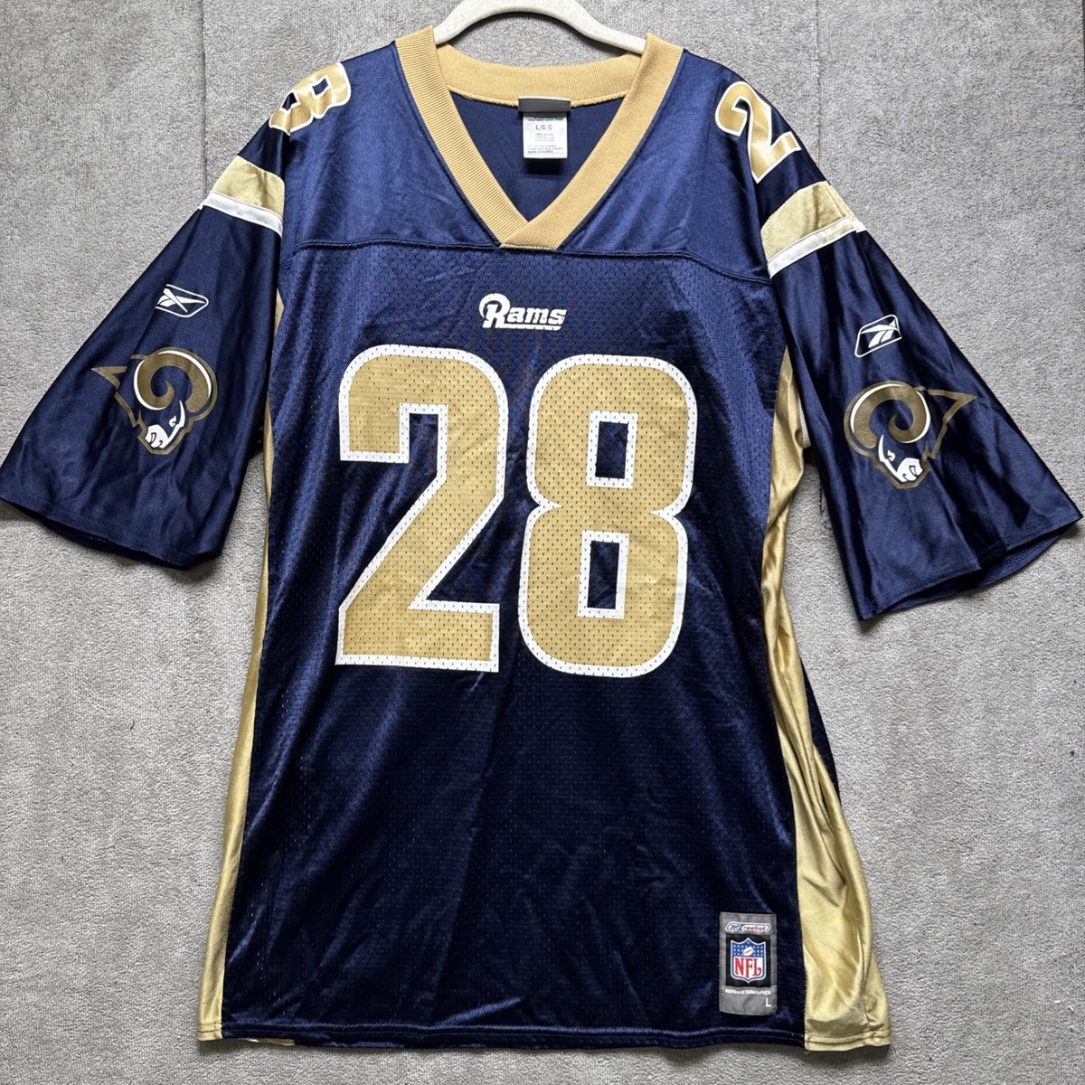 リーボック製　NFL ロサンゼルス・ラムズ ユニフォーム [スペシャルセール！] NFL古着】ロサンゼルス・ラムズ リーボック製ゲームシャツ