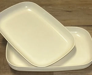 6 ANCHOR HOCKING HI HEAT #452  RECTANGLE  MICROWAVE COOKWARE PLATES TRAYS - Picture 1 of 1