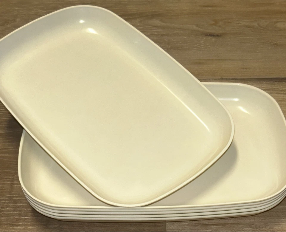 6 ANCHOR HOCKING HI HEAT #452  RECTANGLE  MICROWAVE COOKWARE PLATES TRAYS - Image 1 of 1