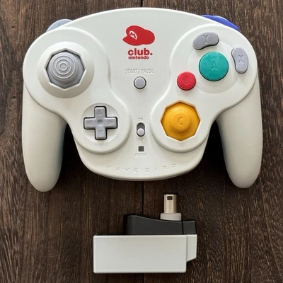 Club Nintendo GameCube White/Blue Wavebird Controller + Receiver JPN | US SELLER - Image 1 of 4