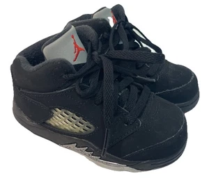 Nike Air Jordan 5 Retro BT Black Metallic (440890-003) Toddlers Size 7C - No Box - Picture 1 of 6