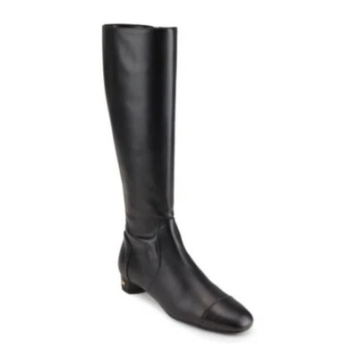 Stuart Weitzman Bridge 25 毫米皮革及膝靴全新无标签 EU 40.5/US 10 — 第 1/4 张图片