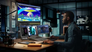 ACEELE: World First 4K Smart Portable Quad Monitor AC01-00088 FREE DOMESTIC SHIP - Picture 1 of 8