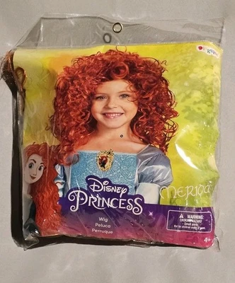Peluca roja rizada valiente de Mérida de Disney Pixar.  Edades 4+ Foto 1 de 4