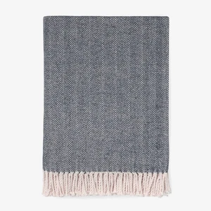 Sferra Celine 9701 Manta Algodón Espiga Flecos 51”x71” Portugal - Imagen 1 de 4