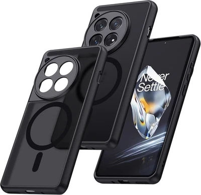 Case for OnePlus 12 Translucent Matte Shockproof with Magnetic Wireless Charger - Image 1 of 4
