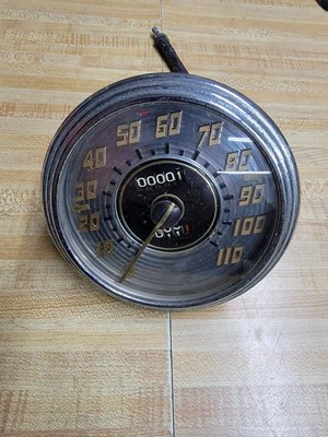 Stewart Warner 1947-48 Lincoln 110 MPH Speedometer and Clock 580BA SW UNTESTED - Image 1 of 4