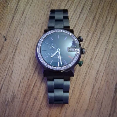 Gucci G-Chrono YA101331 Wrist Watch for Men with diamond bezel - Image 1 of 4
