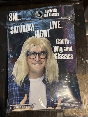 Fiesta Guy SNL Garth Algar Disfraz Peluca y Gafas Wayne World Halloween Foto 1 de 2