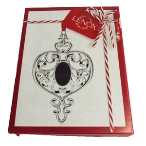 Lenox Edelstein Turm Ornament silberfarben lila 884350 NEU - Bild 1 von 7