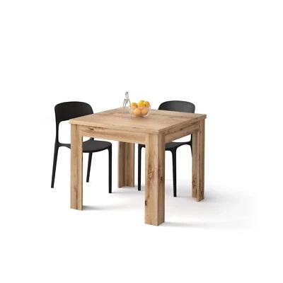 Square Extending Kitchen Dining Table Butterfly Flip Top Seats up to 8 Wotan Oak - Image 1 of 4