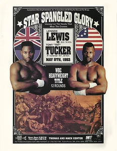 VINTAGE LENNOX LEWIS vs. TONY TUCKER plus Chavez Official BOXING FIGHT Program - Picture 1 of 1
