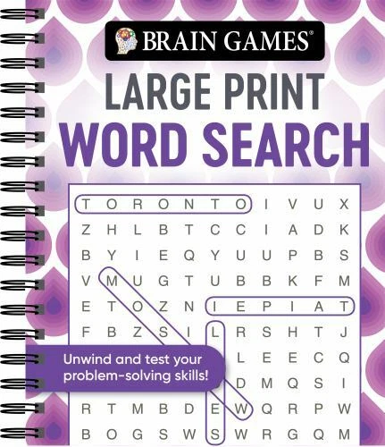 Brain Games - Large Print Word Search (Swirls) by Brain Games and Publications International Ltd. Staff (2021, Spiral)