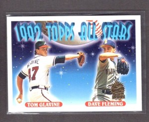 TOM GLAVINE - DAVE FLEMING 1993 TOPPS 1992 ALL-STARS #410 - MARLINS INAGURAL SP!