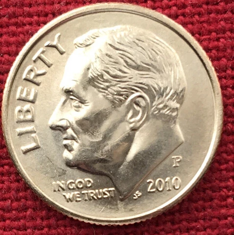 2010-P ROOSEVELT DIME BU OUT OF BANK ROLLS US COIN Cover