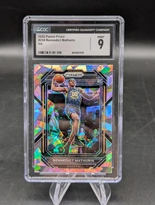 2022 Prizm #254 Bennedict Mathurin Cracked Ice Rookie Card RC CGC 9 - Picture 1 of 2