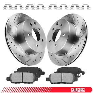 Rear 292mm Brake Disc Rotors & Ceramic Pads Kit For 08-20 for Nissan Rogue 2.5L - Picture 1 of 14