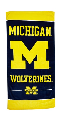 WinCraft NCAA University of Michigan A1861515 Fiber Beach Towel, 9 lb/30" x 60" Cover