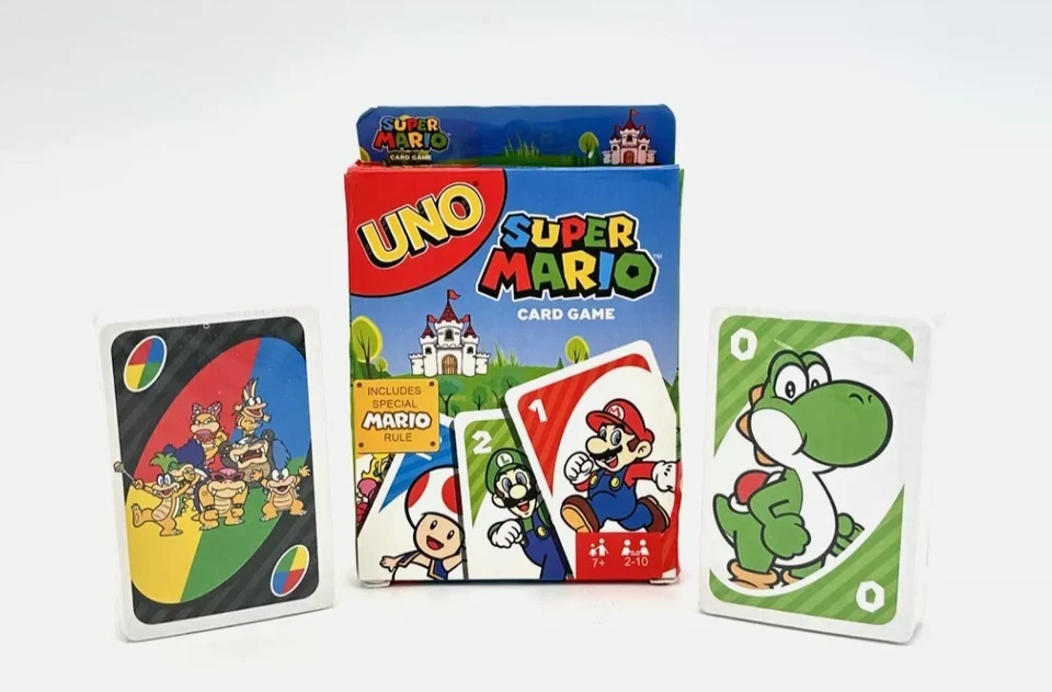 MARKENLOS UNO Super Mario Kartenspiel, geeignet für 2-10 Spieler, Kartenspiele für Kinder