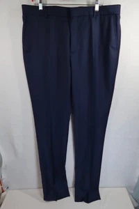 Cartier Uniformes STAFF Dress Pants Men 48X38 Navy Blue Trousers Dress Raw Hem - Picture 1 of 10