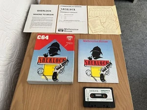 Melbourne House Sherlock Commodore 64 Cassette - Working -👾Retro Gift Idea👾 - Photo 1/12