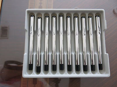 Parker Vector  Shiny Stainless Steel Chiselled  Rollerball Pen (Tray of 10) - Image 1 of 3