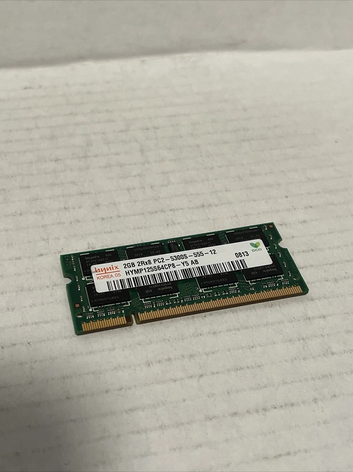Hynix 2GB 2Rx8 PC2-5300S DDR2-667MHz Memory RAM HYMP125S64CP8-Y5 AB Untested - Image 1 of 2