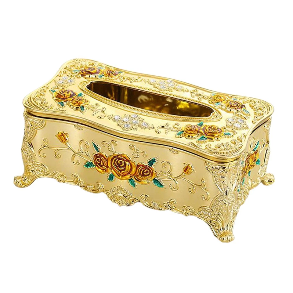 Servilletero de papel de seda ornamentado europeo moderno almacenamiento para el hogar y el hotel Foto 1 de 1