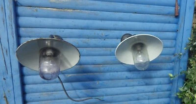 2 Anciennes lampes de cour de ferme,école,atelier,col de cygne no jielde - Photo 1/4
