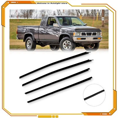 4Pcs Front Window Weatherstrip Seal For Nissan for Hardbody Navara D21 1986-1997 Foto 1 de 4