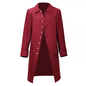 Steampunk Jacket Outwear Coat Military Trench For Men Vintage Gothic Victorian - Picture 1 of 15