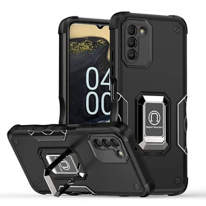 For Nokia G400/Nokia X100 Dual Layer Rugged Ultra-thin ring Kickstand Case - Picture 1 of 24