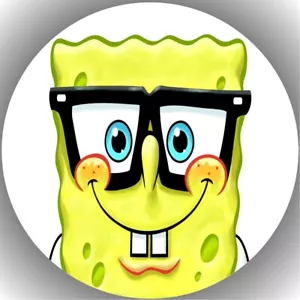 Colocador de tartas cumpleaños imagen de tartas fondant oblea Bob Esponja L36 - Imagen 1 de 1