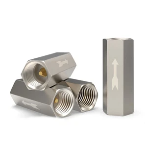Pneumatik Rückschlagventil Messing vernickelt Innengewinde BSP 1/8"-1" Druckluft - Picture 1 of 12