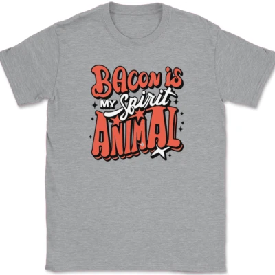Camiseta Bacon Is My Spirit Animal Divertida Carne Barbacoa Parrilla HP Mago Humor Camiseta Foto 1 de 4