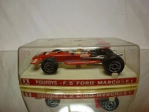 POLITOYS F5 FORD MARCH RACING CAR - F1 RED 1:32 - GOOD CONDITION IN BOX - 386 - Picture 1 of 9