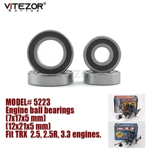 4Pcs 5223 Engine Ball Bearing Kit For Traxxas TRX 2.5 2.5R 3.3 Engines Rc Parts - Picture 1 of 8