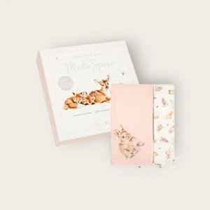 Wrendale Designs 'Little Forest' Woodland Animal Muslin Gift Set. New Collection - Picture 1 of 6