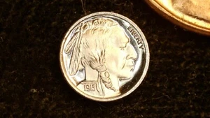 MINIATURE COIN 1913 BUFFALO NICKEL PROOF LIKE CUPRO NICKEL - Picture 1 of 2