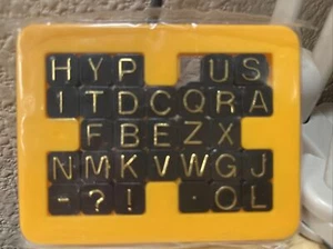 Vintage Double Sided Letters & Numbers Tray Game Cereal Prize Pocket Puzzle - Picture 1 of 4