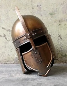 Halloween Fully Functional Medieval Helmet Closed Wearable Armor Costume LARP - Picture 1 of 5