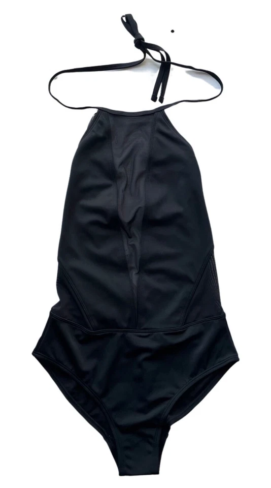 Ted Baker London Womans Size 8 Black Mesh Panel Swimsuit