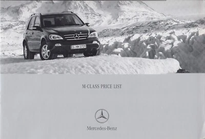 Price List UK Mercedes M-Class (W163) 08-01 - Imagen 1 de 2