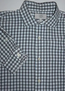 Mens XL Jack Spade LS Checks Grey White Blue Cotton Shirt - Picture 1 of 4